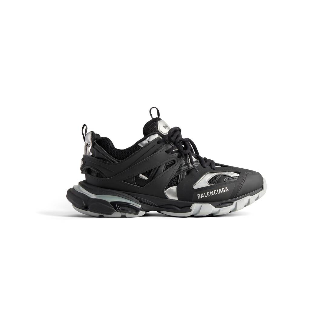 Men’s Track Sneaker in Black/silver - Image 1